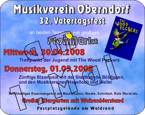 Vatertagfest 2007 Programm